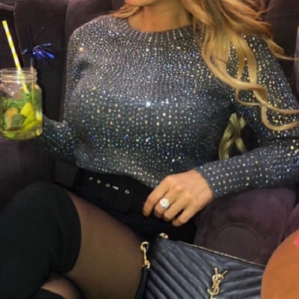 ✨✨Zara grey rhinestone/sparkly sweater 🌟✨
